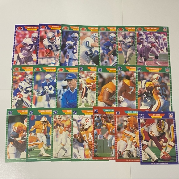 1989 - 1990 Pro Set Football Cards Lot of 87 Cards Vintage - Picture 2 of 8